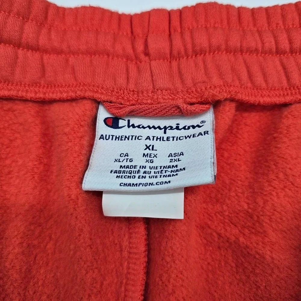 Champion Mens Sweatpants Fleece Shirt XLarge Orange Burgundy Ombre Joggers Set - Picture 8 of 12